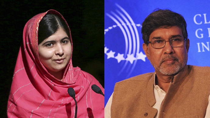 Nobel Peace Prize shared by Malala Yousafzai and Kailash Satyarthi