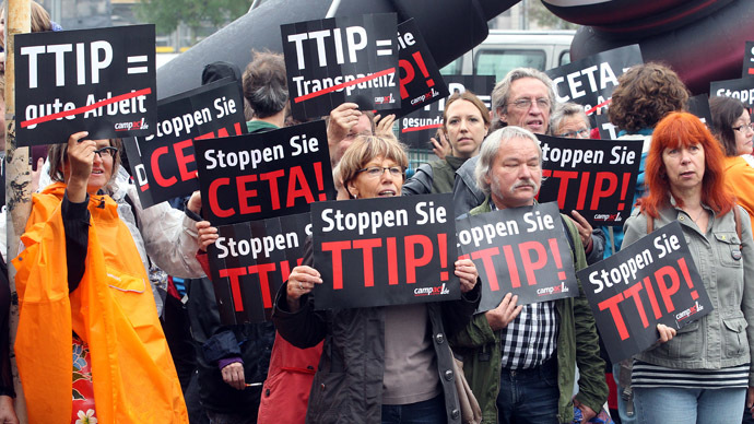 ​#NoToTTIP: 1,000s to march in UK, across Europe against transatlantic trade deal