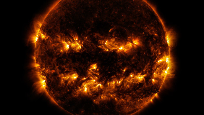 Space jack-o’-lantern! Amazing images of ‘The Pumpkin Sun’ revealed by NASA