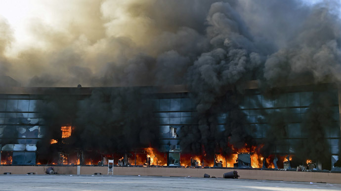 Furious students burn Mexican govt. building in protest over police corruption