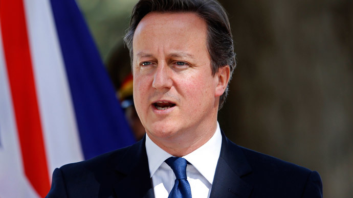 Cameron backs Hong Kong rights, China blocks BBC site