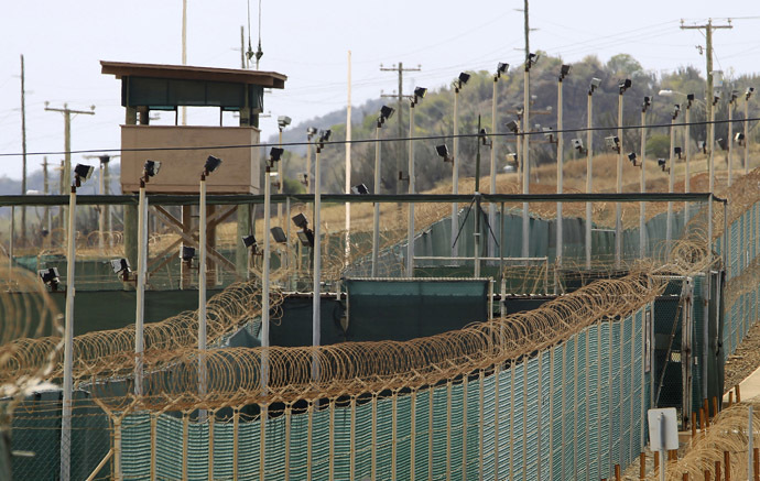 The exterior of Camp Delta is seen at the U.S. Naval Base at Guantanamo Bay. (Reuters/Bob Strong)