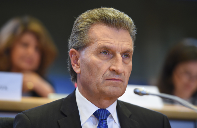European Commissioner-designate Gunther Oettinger. (AFP Photo/Emmanuel Dunand)