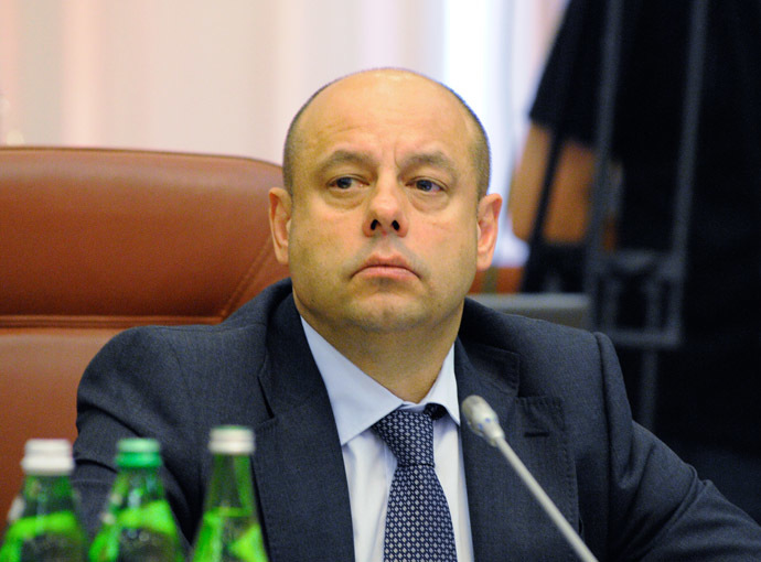Ukrainian Minister of Energy and Fuel Yury Prodan during a meeting of the government. (RIA Novosti/Alexandr Maksimenko)