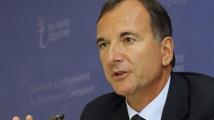 Italian Foreign Minister Franco FrattiniÑ (Reuters/Arben Celi)