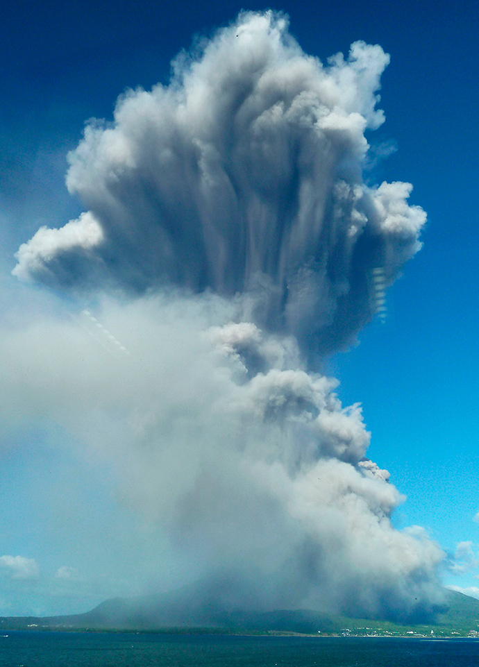 Smoke rises after an eruption of Mount Sakurajima in Kagoshima, southwestern Japan, in this photo taken through a window by Kyodo August 18, 2013 (Reuters / Kyodo)