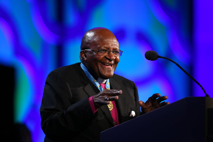 Archbishop Desmond Tutu (Adam Bettcher/Getty Images for Starkey Hearing Foundation/AFP)