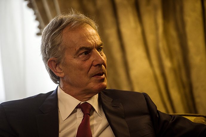 Former UK Prime Minister are Middle East Quartet Envoy, Tony Blair. (AFP Photo)