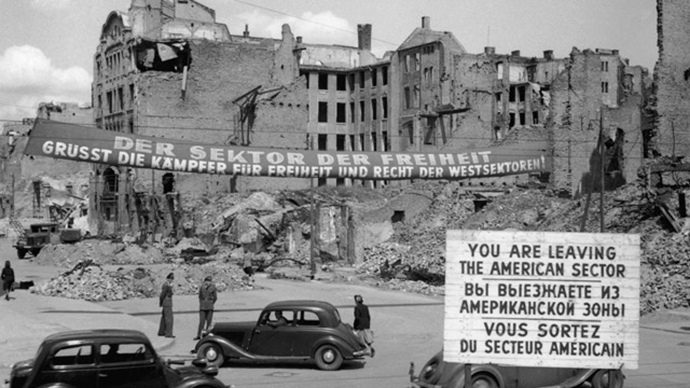 Berlin, straight after the partition in 1945 (image from www.history.co.uk)