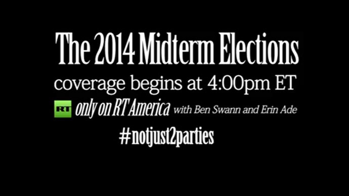 #Notjust2parties: RT America presents special coverage of 2014 midterm elections