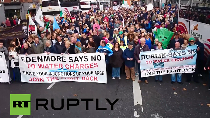 ‘Water not for sale’: Ireland stands up against water tax, tens of thousands march in protest