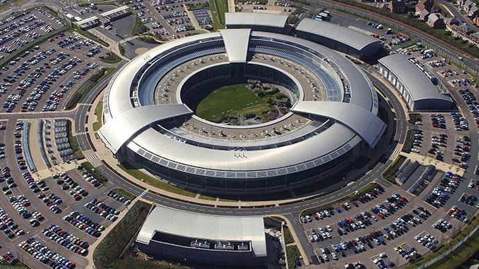 An aerial image of the Government Communications Headquarters (GCHQ) in Cheltenham, Gloucestershire. (Image from www.defenceimagery.mod.uk)