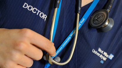 National Health Service workers strike in pay battle