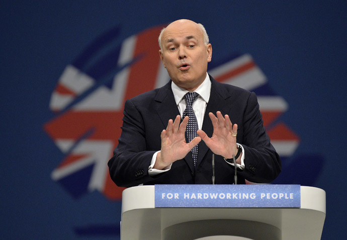 Britain's Secretary of State for Work and Pensions Iain Duncan Smith (Reuters/Toby Melville)