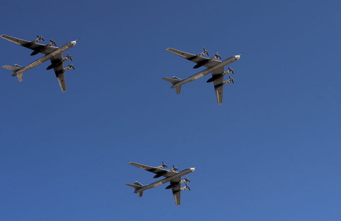 Russian Tupolev Tu-95 strategic bombers. (RIA Novosti / Alexander Vilf) 