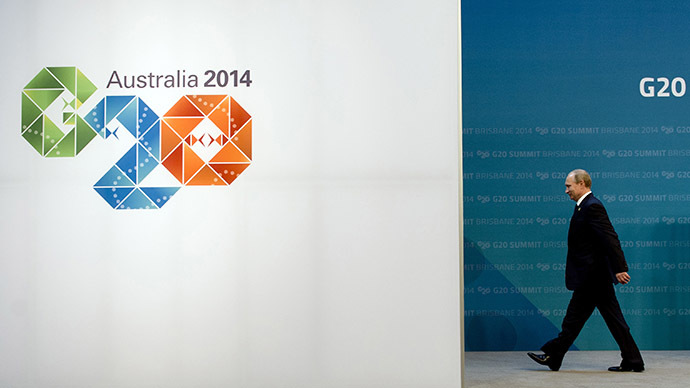 Russia's President Vladimir Putinâ arrives for the G20 Summit in Brisbane on November 15, 2014. (AFP Photo/Alain Jocard)