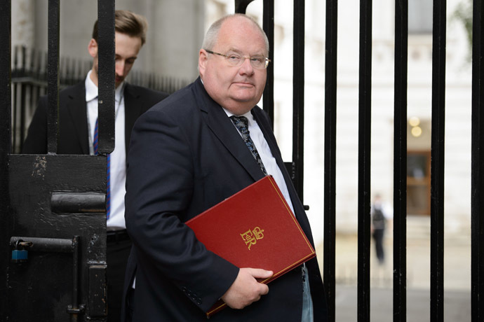 British Communities and Local Government Secretary Eric Pickles (AFP Photo/Leon Neal)