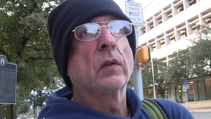 Homeless Texan becomes YouTube star after filming what it’s like to live on street (VIDEO)