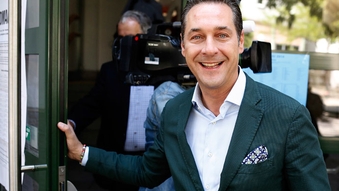 Heinz-Christian Strache, leader of right-wing Austrian Freedom Party.(AFP Photo / Dieter Nagl)