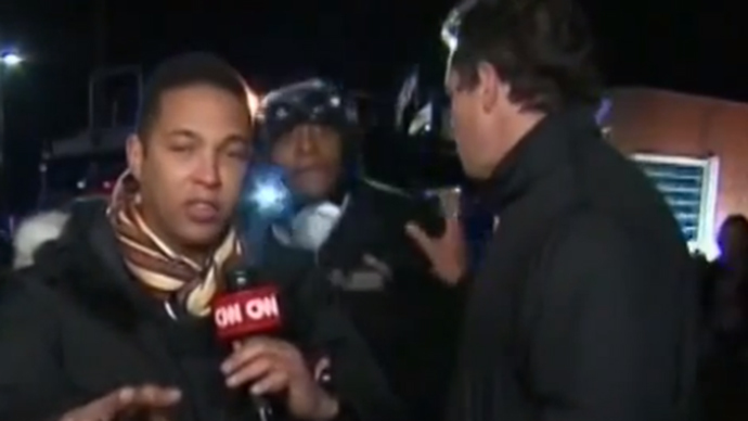 'F**k CNN!" - Angry protesters disrupt Ferguson live coverage