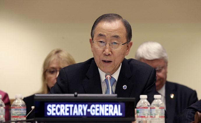 UN Secretary-General Ban Ki-moon (AFP Photo/Andrew Gombert)