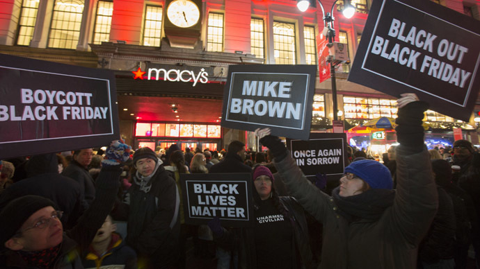 ‘Black Lives Matter Friday’: Boycotts, marches, arrests over Ferguson decision