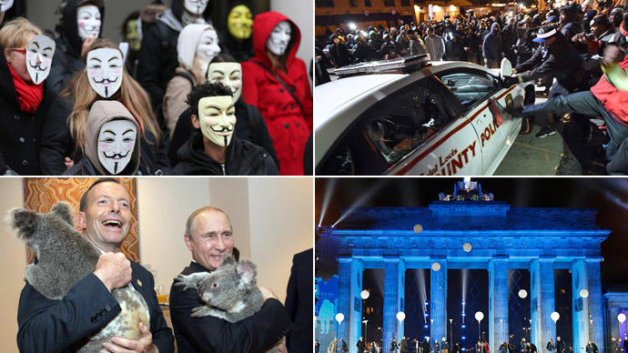 November 2014 in pictures: Comets, riots and marches...oh my!