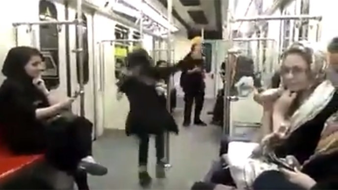 #MyStealthyFreedom: Defiant Iranian girl breakdances on Tehran subway (VIDEO)