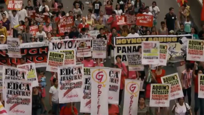 Thousands march in Manila against military accord with ‘imperialist’ US