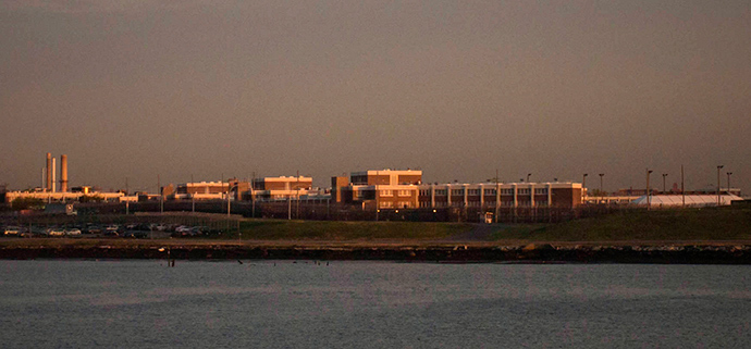 The Rikers Island jail complex on Rikers Island is seen from LaGuardia Airport in New York (Reuters / Adrees Latif)