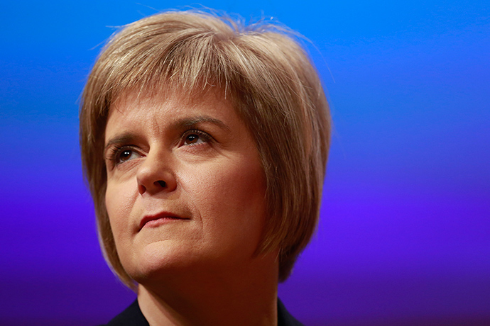 Nicola Sturgeon, the SNP leader, who risks being overshadowed by Salmond yet again (Reuters / Cathal McNaughton)