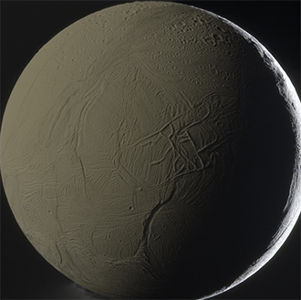 Enceladus (image from flickr.com by Gordan Ugarkovic)