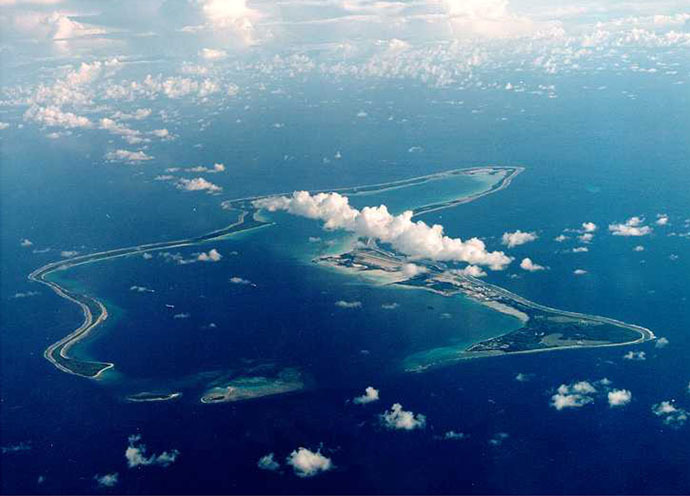An undated file photo shows Diego Garcia, the largest island in the Chagos archipelago (Reuters)