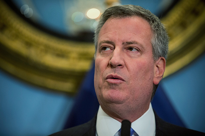 New York City Mayor Bill de Blasio (AFP Photo / Andrew Burton)
