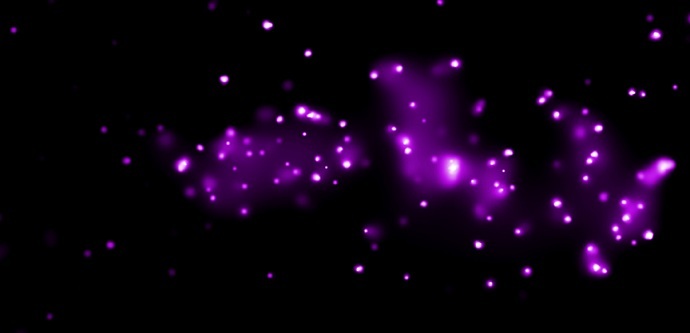 X-ray image of NGC 2207 and IC 2163 spiral galaxies (NASA/CXC/SAO/S.Mineo et al)