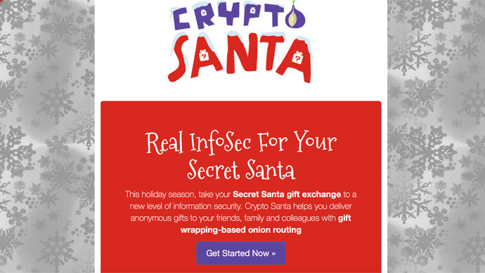 Screenshot from cryptosanta.xyz