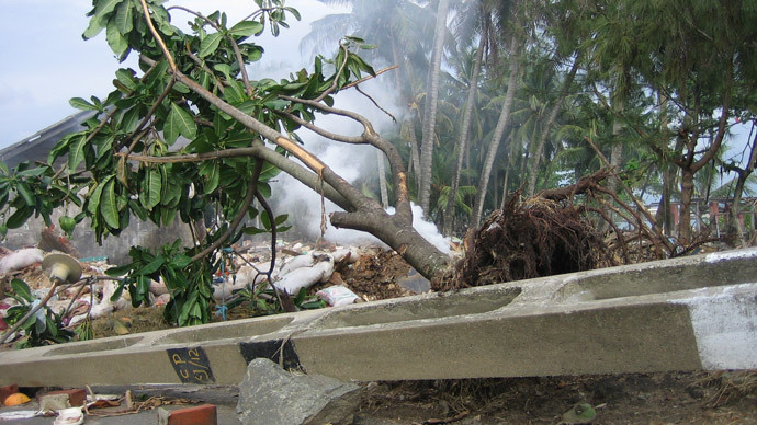 Aftermath of 2004 Indian Ocean tsunami (Photo by Sam Klebanov)