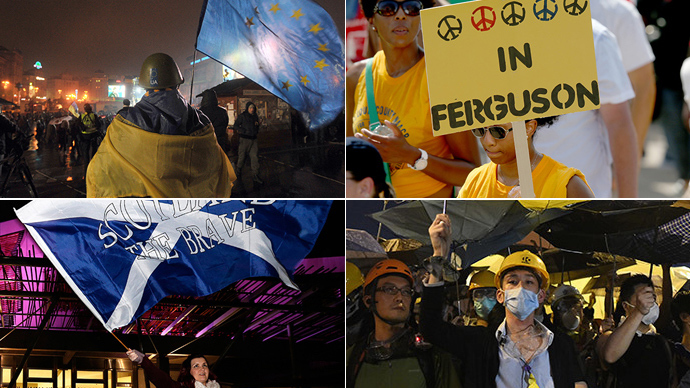 Protesting across the globe: What took people to the streets in 2014