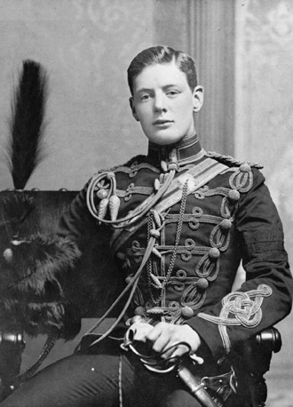 Churchill in military uniform, 1895. (Image from Wikipedia/the Imperial War Museum)