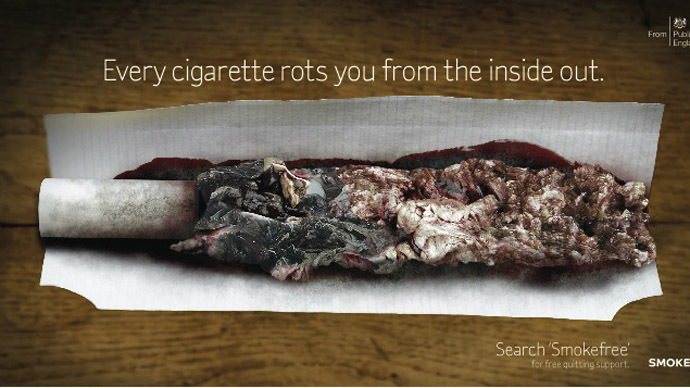 dead body smoking campaign