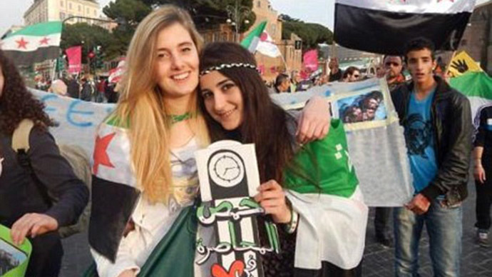 Vanessa Marzullo, 21 (left) and Greta Ramelli, 20, (right) were working on humanitarian projects in Syria (Photo from Facebook page)
