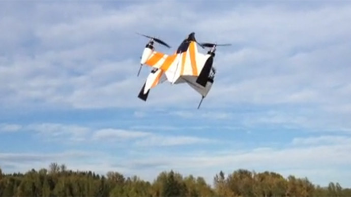 Hybrid fixed wing drone goes at speeds of up to 100 kph (VIDEO)