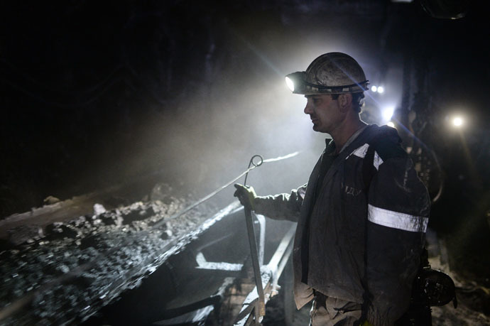 A miner of Sibirginskaya mine, Russia (RIA Novosti/Alexandr Kryazhev)