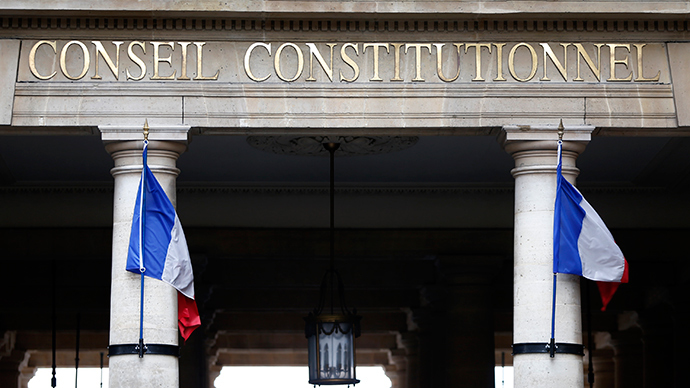 A view shows the entrance of the Constitutional Council (Conseil Constitutionnel) in Paris (Reuters / Charles Platiau)
