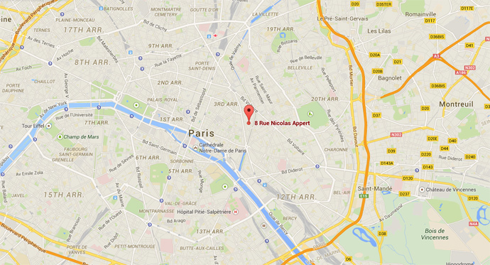 Charlie Hebdo office (Google Maps)