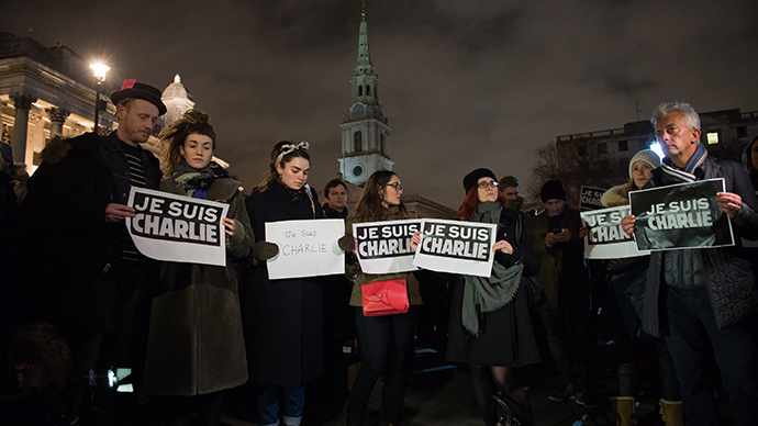 #JeSuisCharlie: Charlie Hebdo vigil in London’s Trafalgar Square after Paris shootings