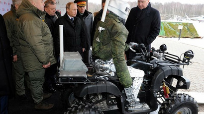 Russian avatar cyborg, crack shot & quad bike rider, meets Putin (VIDEO)