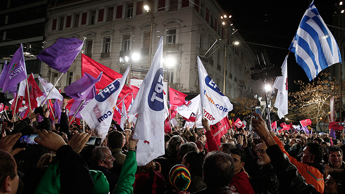 Podemos Celebrate Syriza Win With 9,000 Strong Rally