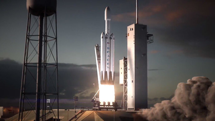 SpaceX showcases Falcon Heavy rocket launch & booster recovery animation (VIDEO)