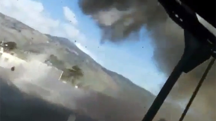 UN peacekeepers film suspected Israeli shell hitting their position in Lebanon (VIDEO)